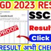 SSC GD Result 2023 OUT, GD Constable Result Download Direct link